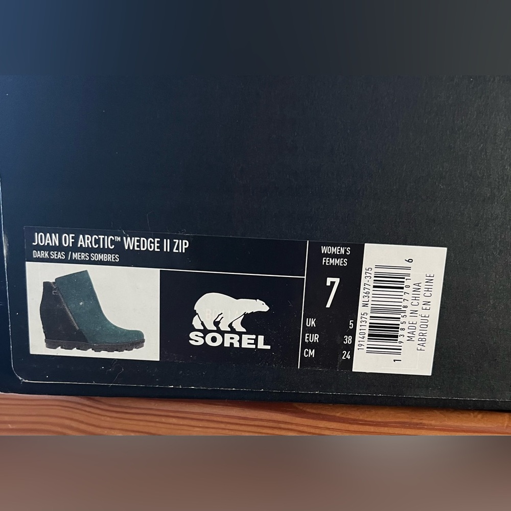 SOREL / JOAN OF ARCTIC WEDGE II ZIP
DARK SEAS / WOMEN'S 7 / BRAND NEW